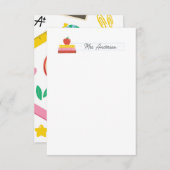 Lehrer Mitteilungskarten Stationery Niedlich Apple (Vorne/Hinten)
