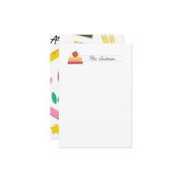 Lehrer Mitteilungskarten Stationery Niedlich Apple