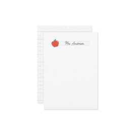 Lehrer Mitteilungskarten Stationery Niedlich Red A