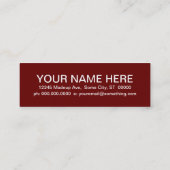 LEHRER (Mod-Quadrate) Mini Visitenkarte (Rückseite)