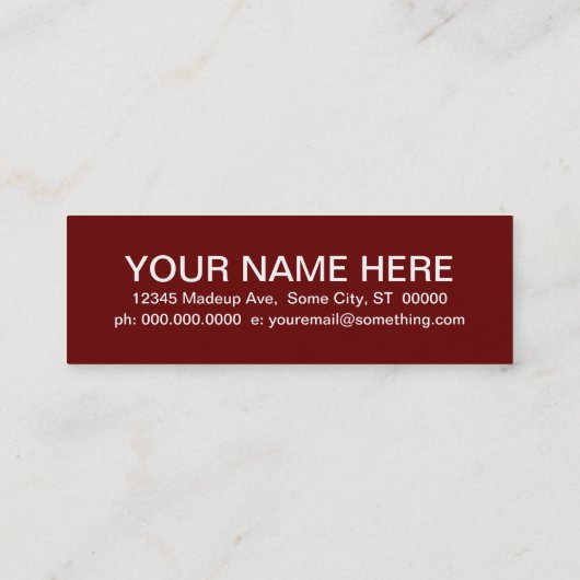 LEHRER (Mod-Quadrate) Mini Visitenkarte (Rückseite)