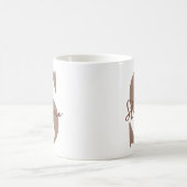 Lehrer | Moderne braune Monogramm-Initiale Abschlu Kaffeetasse (Mittel)