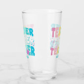 Lehrer Moderne Regenbogenfarben Personalisierter N Glas (Links)