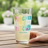 Lehrer Moderne Regenbogenfarben Personalisierter N Glas
