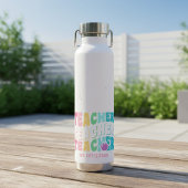 Lehrer Moderne Regenbogenfarben Personalisierter N Trinkflasche