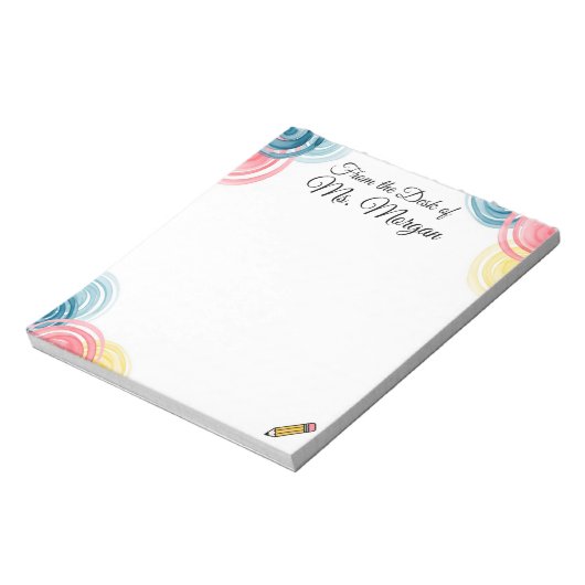 Lehrer Modernes Design Editor Notizblock (Rotiert)