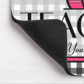 Lehrer Mousepad - koksgrauer Gingham (Ecke)