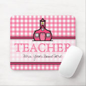 Lehrer Mousepad - rosa Gingham (Mit Mouse)