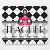 Lehrer Mousepad - Schwarzweiss-Raute (Vorne)