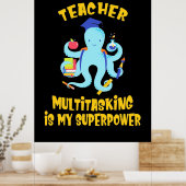 Lehrer Multitasking-Spaß Poster (Küche)