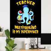 Lehrer Multitasking-Spaß Poster (Heimbüro)