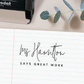 Lehrer Name Großes Kennzeichen der Arbeiterschule Permastempel