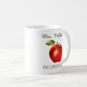 Lehrer Name Schule Wasserfarbe Red Apple Kaffee M Kaffeetasse (VorderseiteRechts)