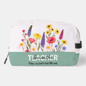 Lehrer Namensschild Accessoire-Etuis Waschbeutel (Rückseite)