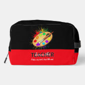 Lehrer Namensschild Accessoire-Etuis Waschbeutel (Rückseite)