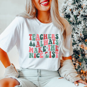 Lehrer Nice List Weihnachten T-Shirt
