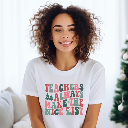 Lehrer Nice List Weihnachten T-Shirt