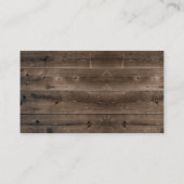 Lehrer Niedlich Apple & Worm Barn Wood Visitenkarte (Rückseite)