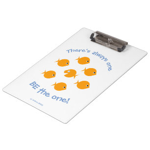 Lehrer Niedlich Inspiration Sprichwort Goldfish Klemmbrett