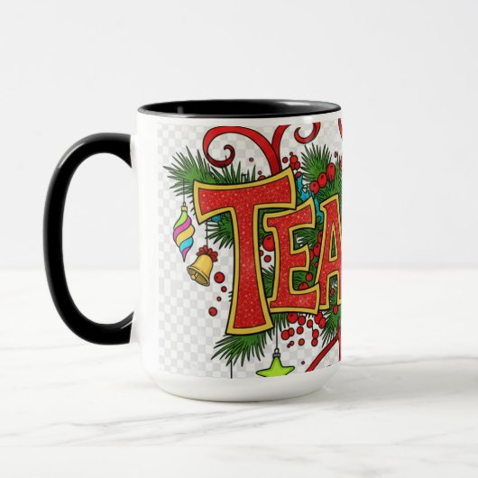 Lehrer - Niedliche Festtags-Profis Tasse (Links)