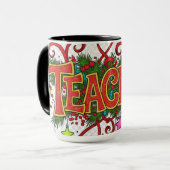 Lehrer - Niedliche Festtags-Profis Tasse (Vorderseite Links)