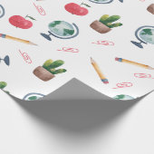 Lehrer niedliche, helle Packpapier (Ecke)