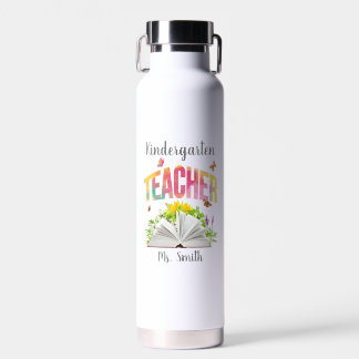 Lehrer Niedliches Buch und Schmetterlinge nach Maß Trinkflasche
