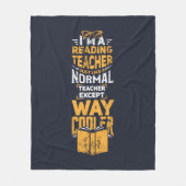Lehrer normal lesen, außer viel Cooler Fleecedecke (Vorderseite)