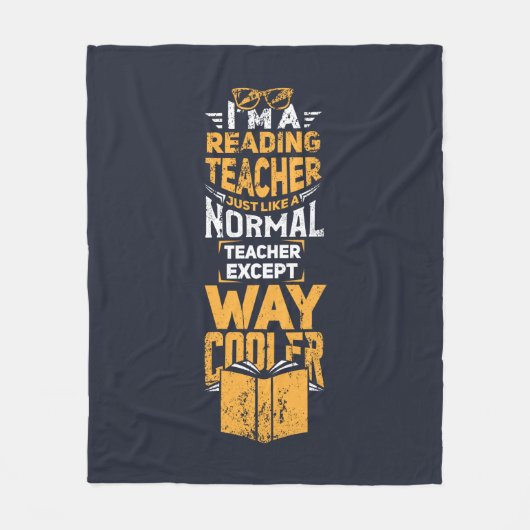 Lehrer normal lesen, außer viel Cooler Fleecedecke (Vorderseite)