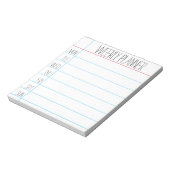 Lehrer - Note Pad Notizblock (Rotiert)