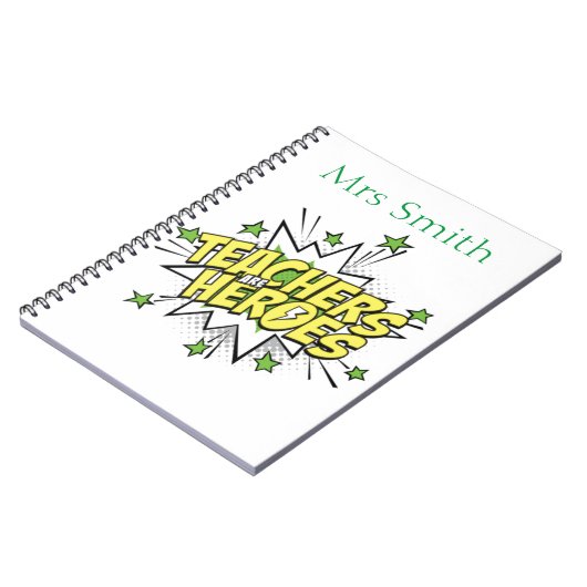 Lehrer Notebook-Superheld Notizblock (Linke Seite)