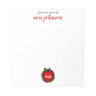 Lehrer Notepad Notizblock