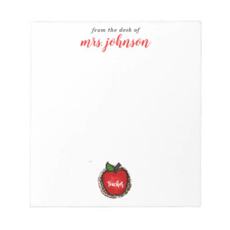 Lehrer Notepad Notizblock