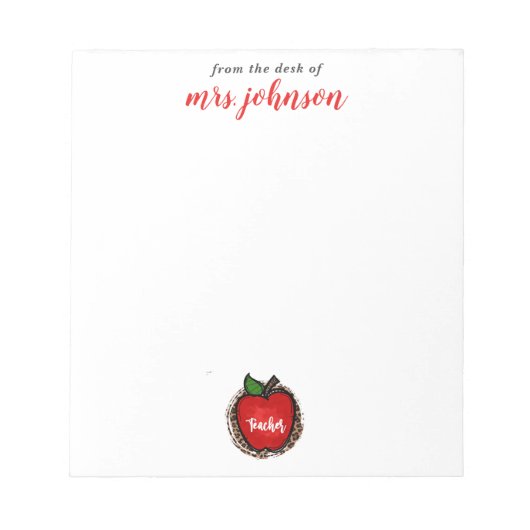 Lehrer Notepad Notizblock (Vorderseite)