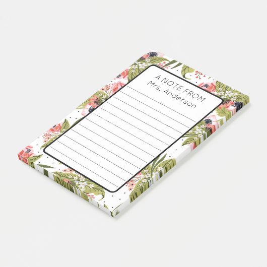 Lehrer Notepad Personalisiertes Geschenk Post-it Klebezettel (angewinkelt)