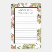 Lehrer Notepad Personalisiertes Geschenk Post-it Klebezettel (Vorderseite)