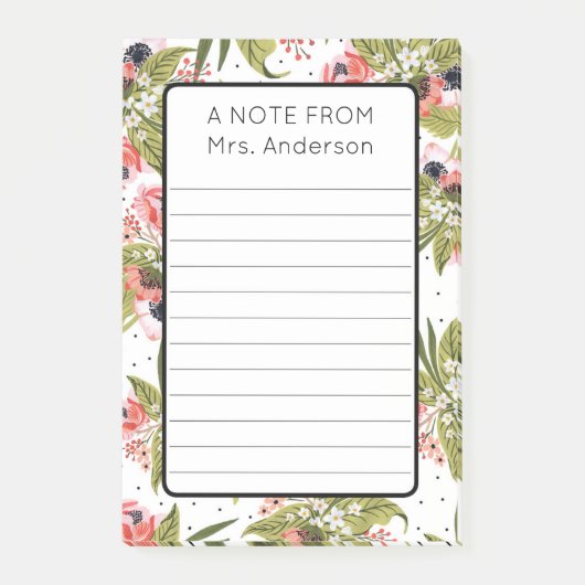 Lehrer Notepad Personalisiertes Geschenk Post-it Klebezettel (Vorderseite)