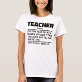 Lehrer Noun Definition Instructor Inspiration T-Shirt (Vorderseite)