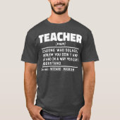 Lehrer Noun Definition Instructor Inspiration T-Shirt (Vorderseite)