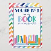 Lehrer Nr. 1 in meinem Gutscheinhalter für das Buc Einladung (Vorne/Hinten)