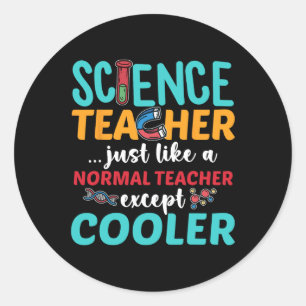 Lehrer, nur Cooler zurück in die Schulwissenschaft Runder Aufkleber