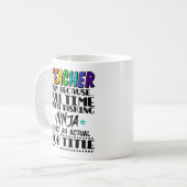 Lehrer nur, weil Vollzeit Multi-Tasking Ninja Kaffeetasse (Vorderseite Links)