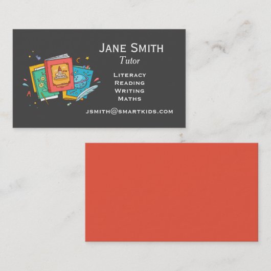 Lehrer oder Lehrbücher Visitenkarte (Vorne/Hinten)