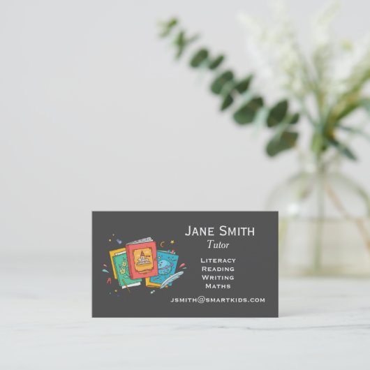 Lehrer oder Lehrbücher Visitenkarte (Stehend Vorderseite)