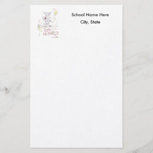 Lehrer oder Schule stationär Briefpapier