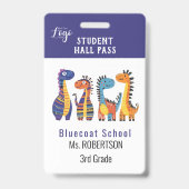 Lehrer oder Studentenausweis für helle Tiere Ausweis (Rückseite)