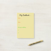 Lehrer- oder Studentenfeedback Post-it Klebezettel (Auf Schreibtisch)