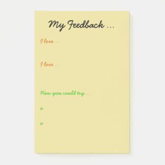 Lehrer- oder Studentenfeedback Post-it Klebezettel