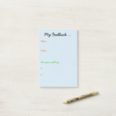 Lehrer- oder Studentenfeedback Post-it Klebezettel (Auf Schreibtisch)