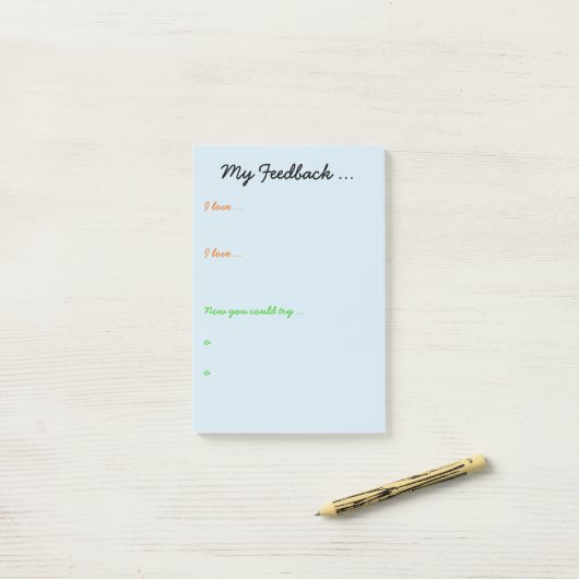 Lehrer- oder Studentenfeedback Post-it Klebezettel (Auf Schreibtisch)